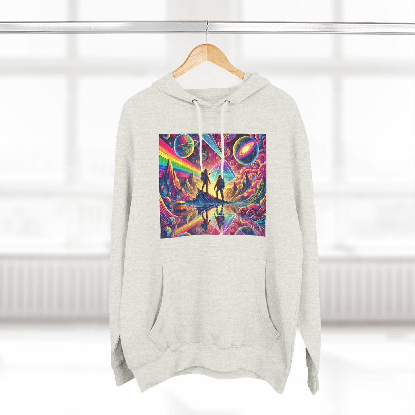 Three-Panel Fleece Trippy Hoodie