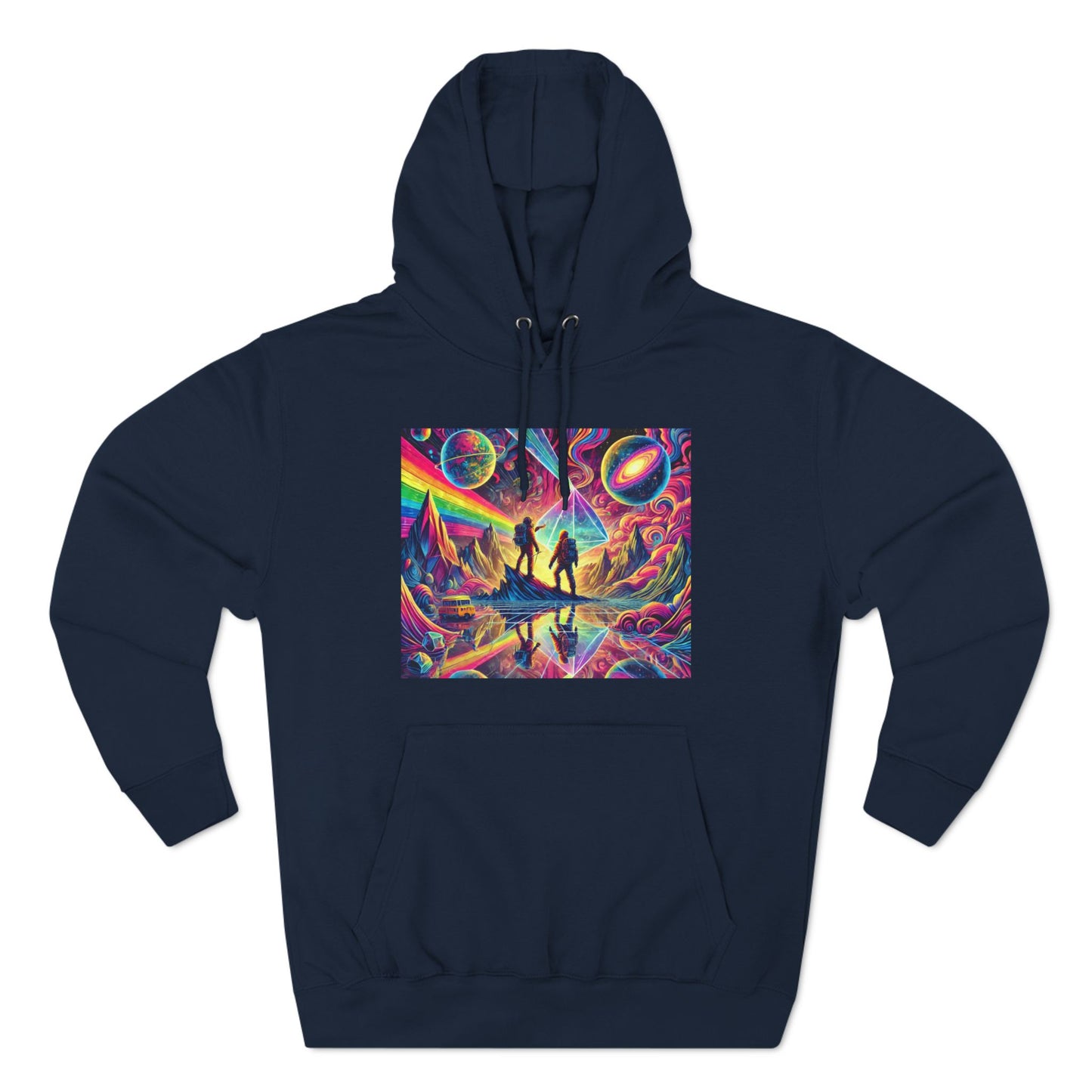 Three-Panel Fleece Trippy Hoodie