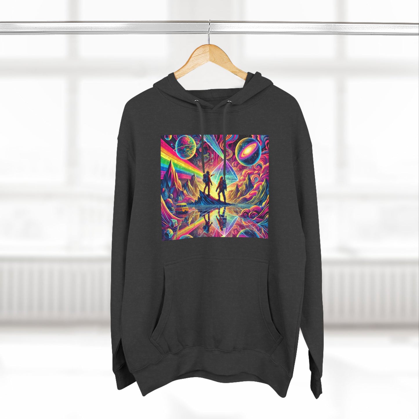 Three-Panel Fleece Trippy Hoodie