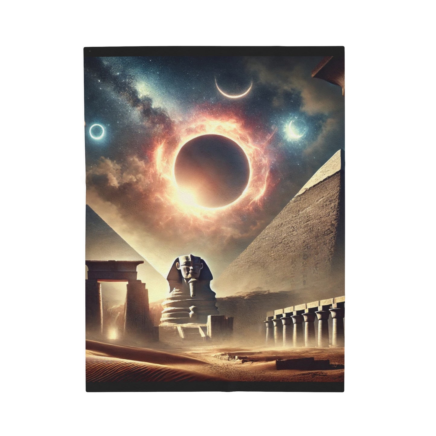 Velveteen Plush Blanket Eclipse Egypt