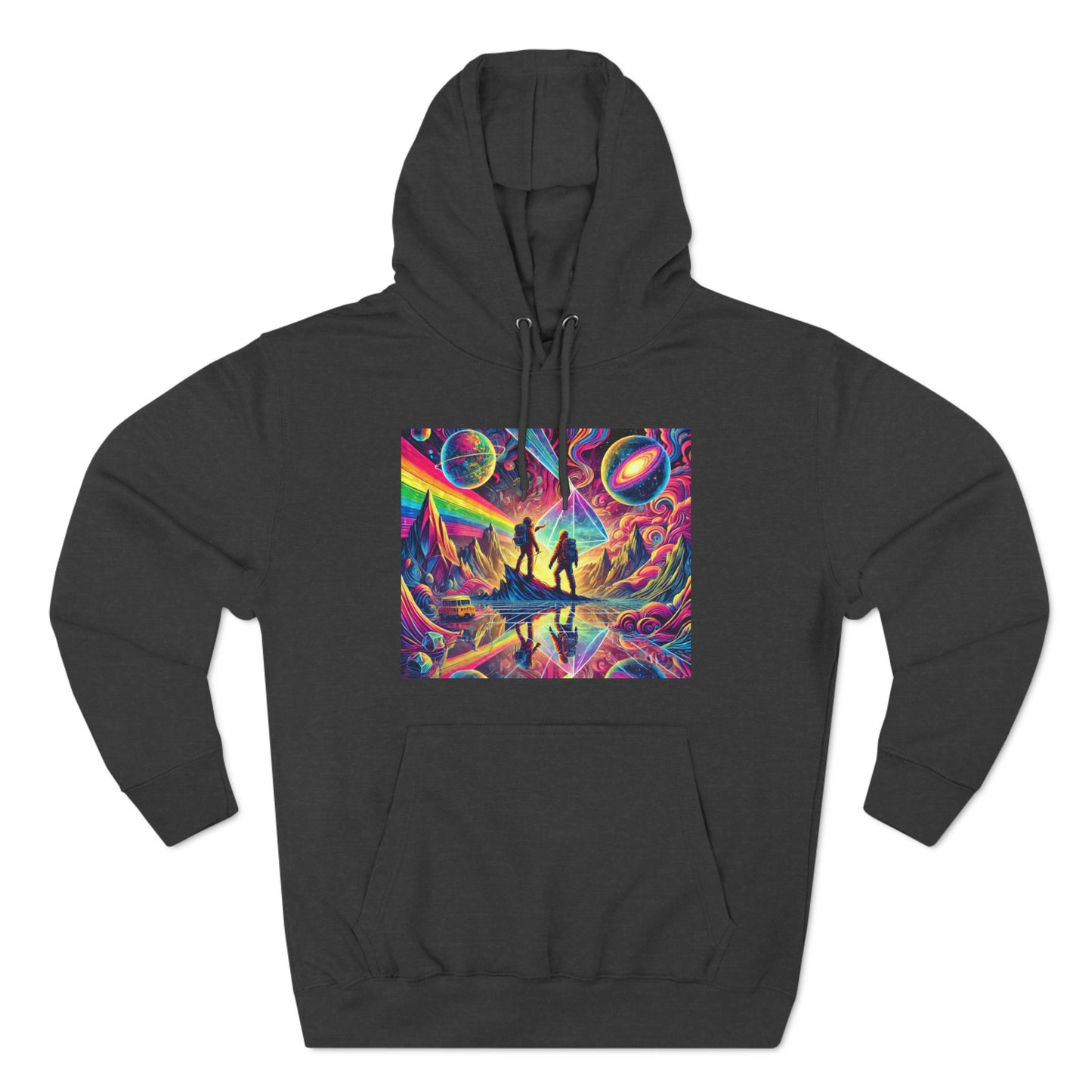 Three-Panel Fleece Trippy Hoodie