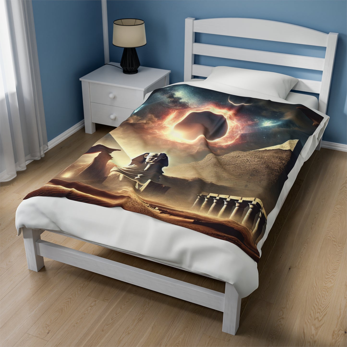 Velveteen Plush Blanket Eclipse Egypt