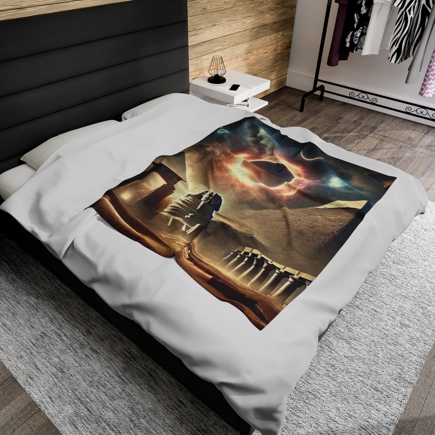 Velveteen Plush Blanket Eclipse Egypt