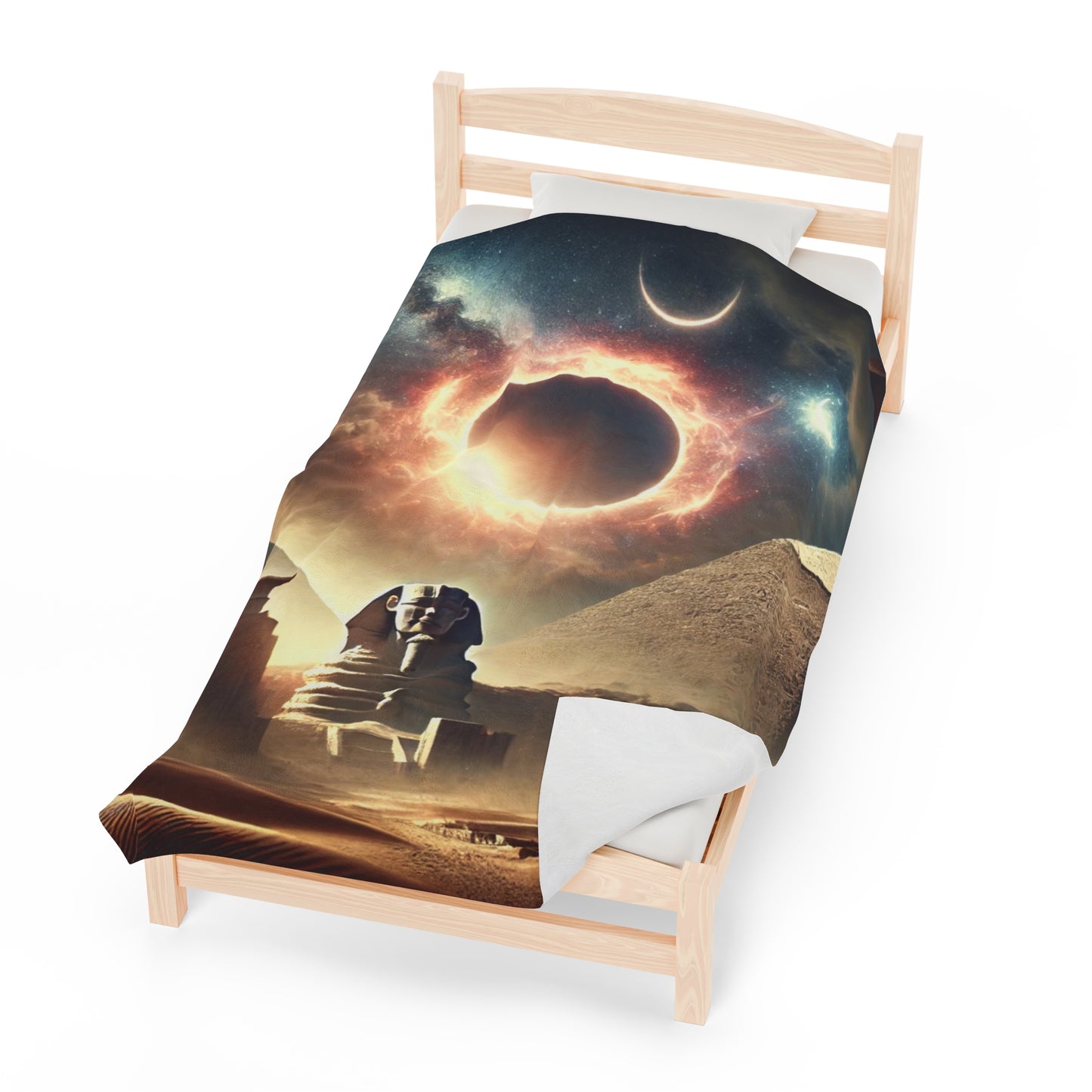 Velveteen Plush Blanket Eclipse Egypt