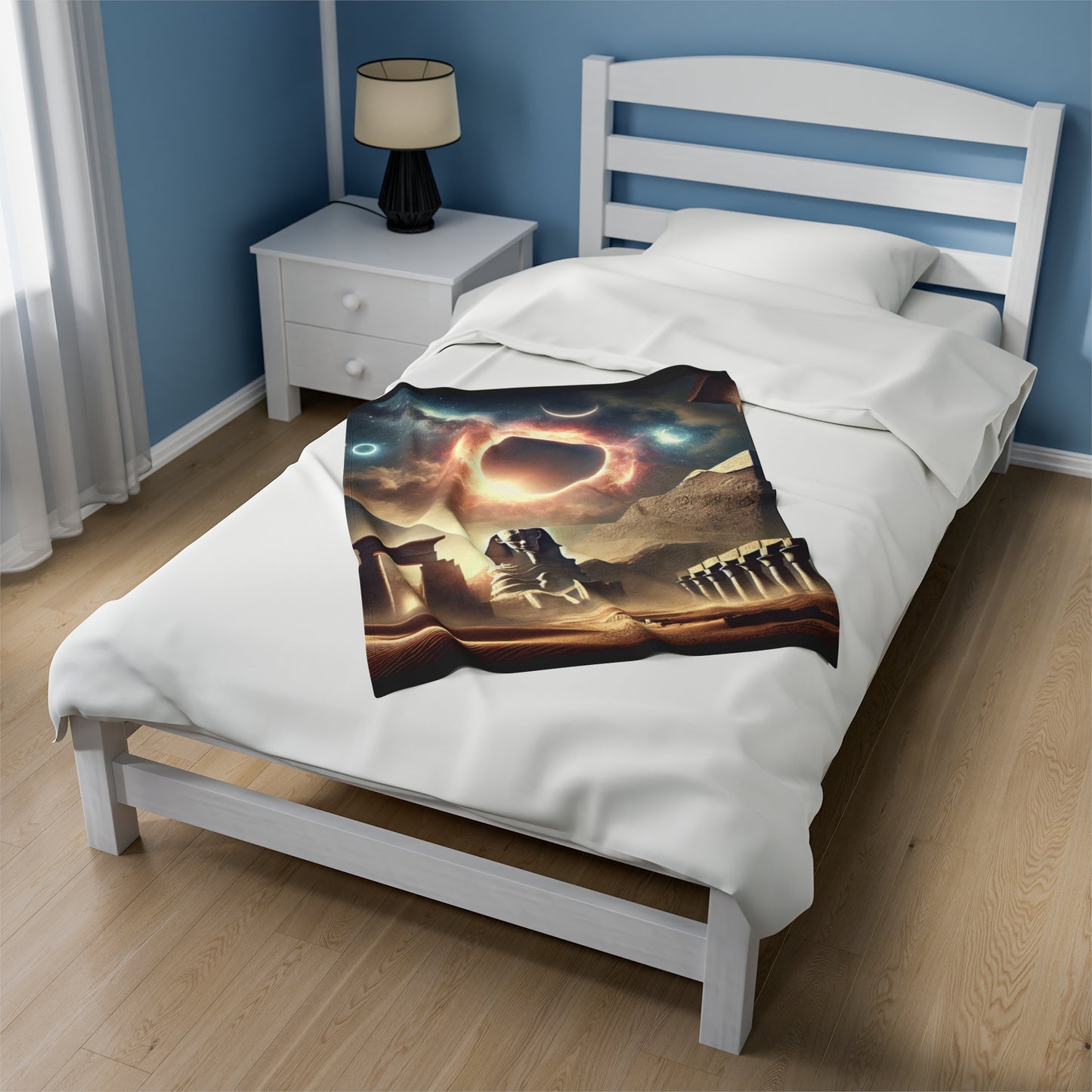 Velveteen Plush Blanket Eclipse Egypt