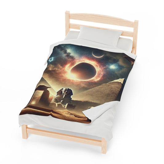 Velveteen Plush Blanket Eclipse Egypt