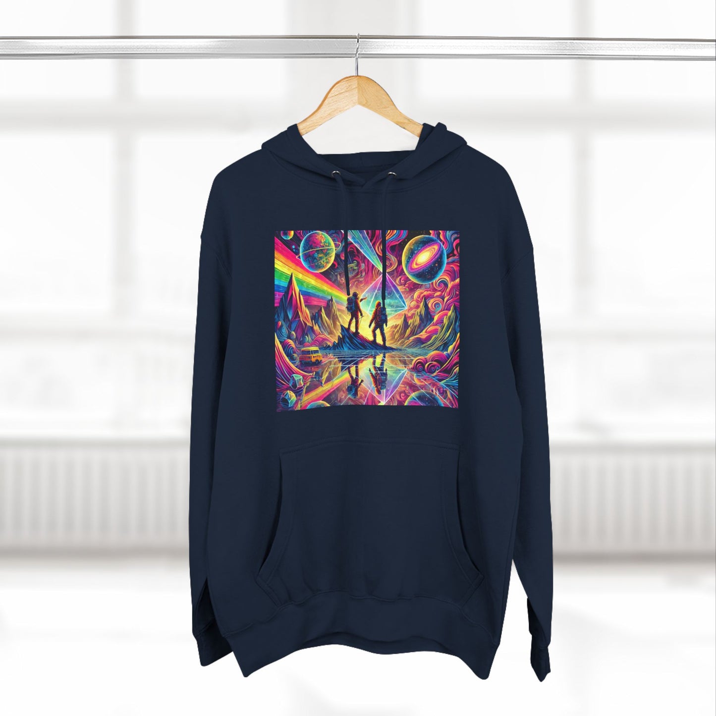Three-Panel Fleece Trippy Hoodie