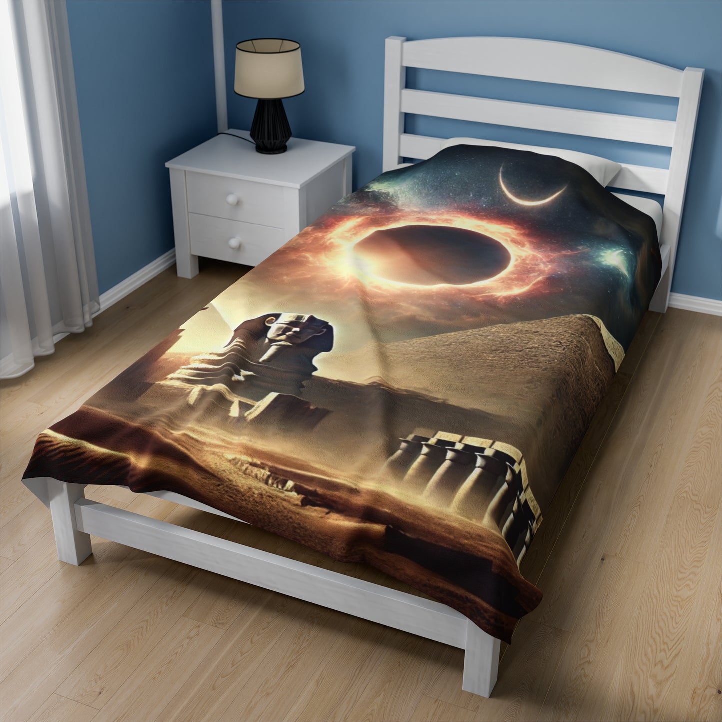 Velveteen Plush Blanket Eclipse Egypt