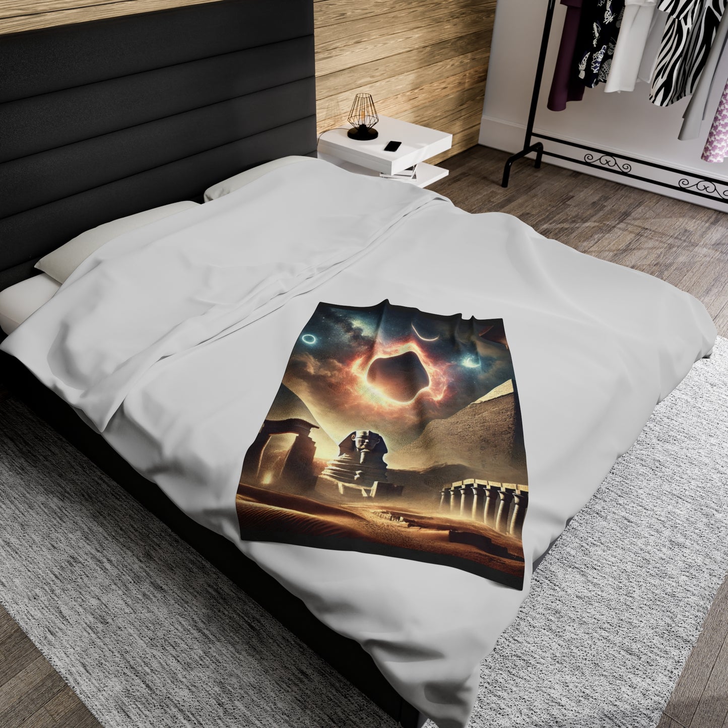 Velveteen Plush Blanket Eclipse Egypt