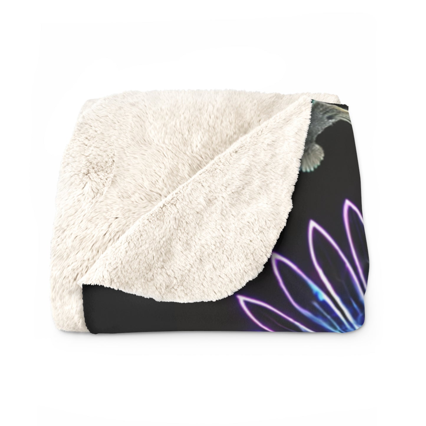 Sherpa Fleece Wolf Blanket
